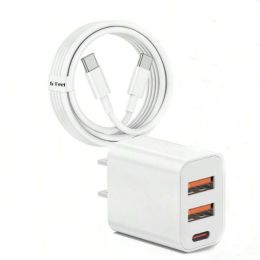 Charger Cable - Portable, Durable, Essential For Charging Compatible With Multiple Devices And Ensures Device Safety. (Option: White)